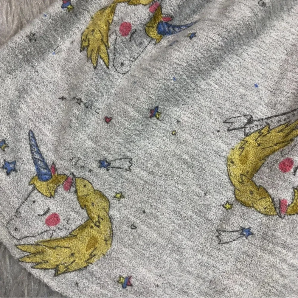 Zara Baby Girls Size 3/4 Gray Unicorn Dress